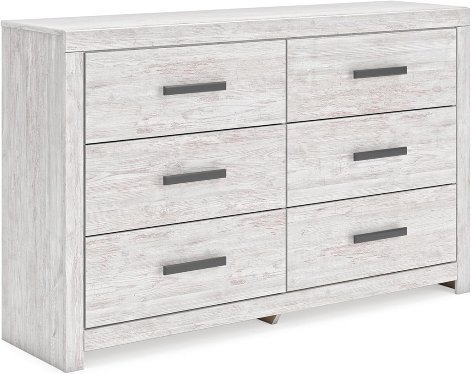 Cayboni Vintage 6 Drawer Dresser with Safety Stop for Bedroom, White-0