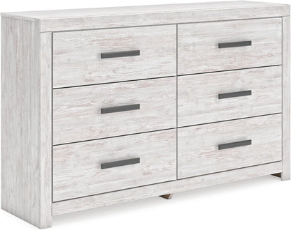 Cayboni Vintage 6 Drawer Dresser with Safety Stop for Bedroom, White-0
