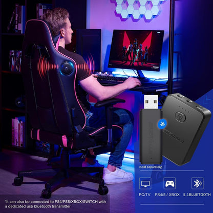 Gaming Chair with Footrest Speakers Video Game Chair Bluetooth Music Heavy Duty Ergonomic Computer Office Desk Chair (Colorful)-4