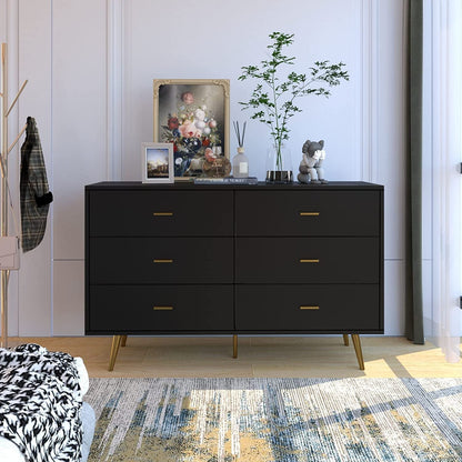 Modern Wood Dresser with Wide Drawers-3