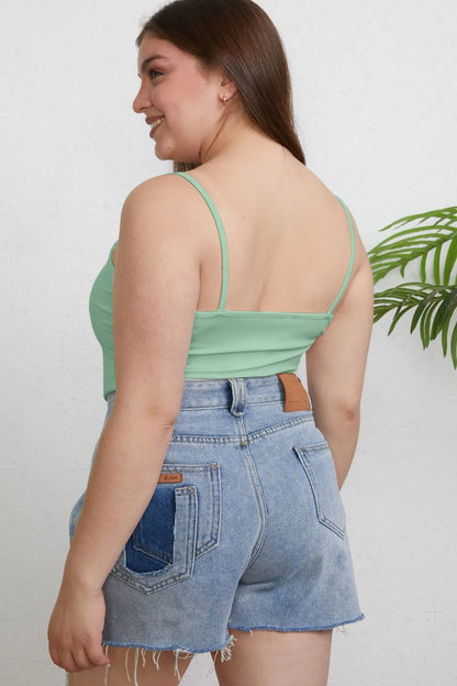 Basic Bae Full Size Round Neck Slim Cami Plus Size