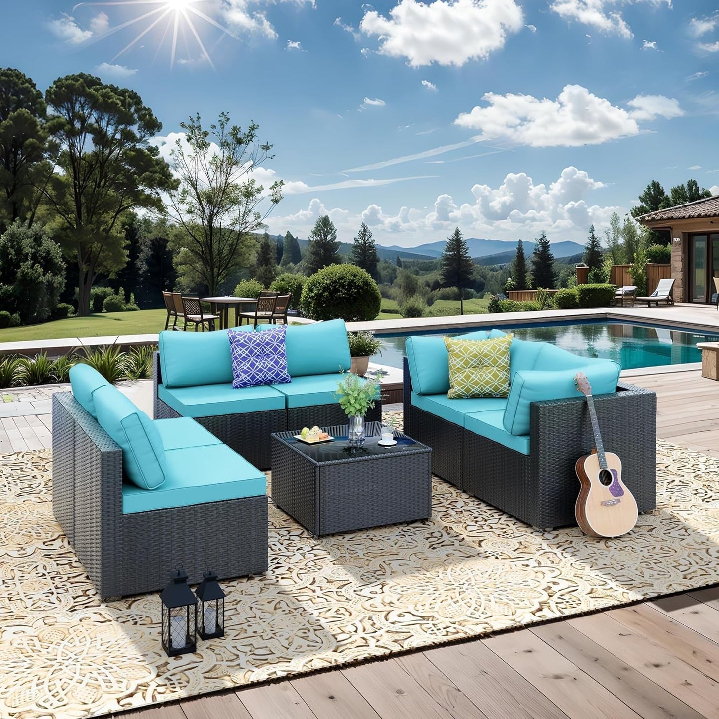 All-Weather Outdoor Sectional Sofa Set for Patios-0