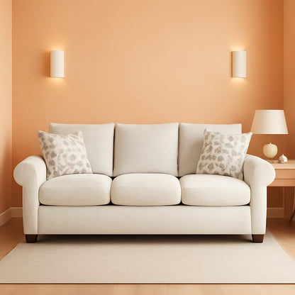 Coziest Transitional Sofa Flared Arms And Wooden Legs-0