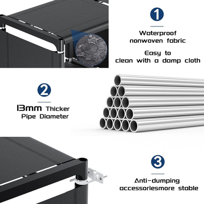 Bookcase, 18-Cube Extra Large Book Shelf, DIY Cube Storage Organizer for Bedroom, Living Room, Home Office - Black-4