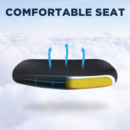 Home Office Chair Mid Back Mesh Desk Chair Armless Computer Chair Ergonomic Task Rolling Swivel Chair Back Support Adjustable Modern Chair with Lumbar Support (Black)-3