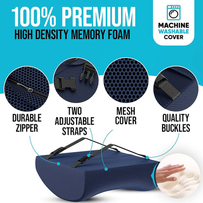 Seat Cushion and Lumbar Support for Office Chair, Desk Chair Cushion, Memory Foam Office Chair Cushion, Non Slip Sitting and Back Pillow for Gaming, Car Seat Cushion, Chair Pad, XL-2