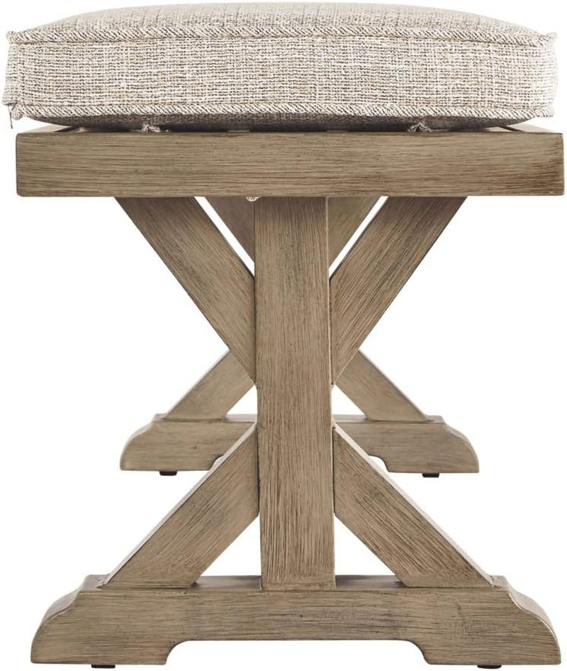 Outdoor Upholstered Dining Bench with All-Weather Foam-3