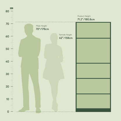 JAYA Simply Home 5-Shelf Bookcase, 5-Tier, Black-3