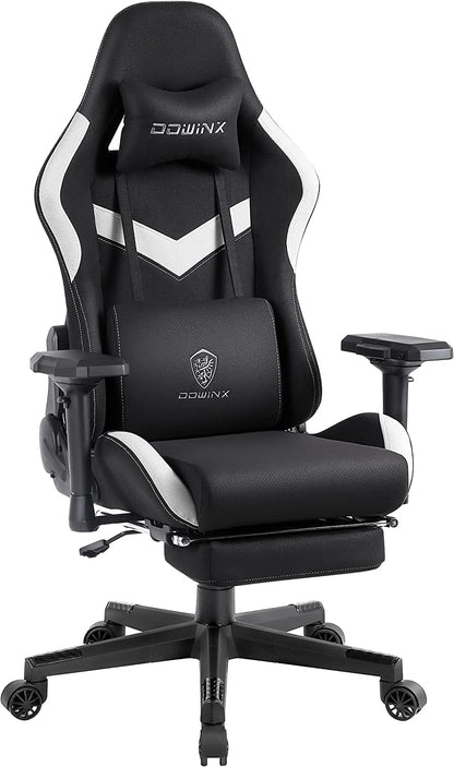 Ergonomic Gaming Chair with Massage and Footrest-1