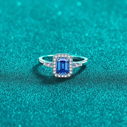 1 Carat Moissanite Sterling Silver Ring For Her Shine