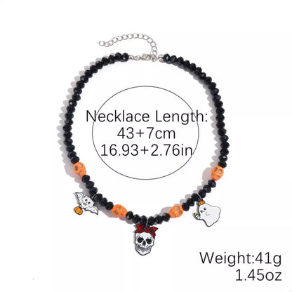 Halloween Skull Ghost Charm Necklace