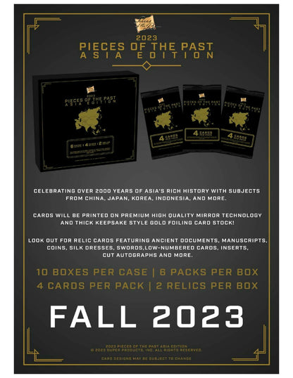 2023 Pieces of the Past Asia Edition Hobby Box

Pieces of the Past Asia Relic Card

Pieces of the Past Jadeite Gem Relic

Pieces of the Past Cut Autograph Card

Pieces of the Past Historical Asia Trading Cards