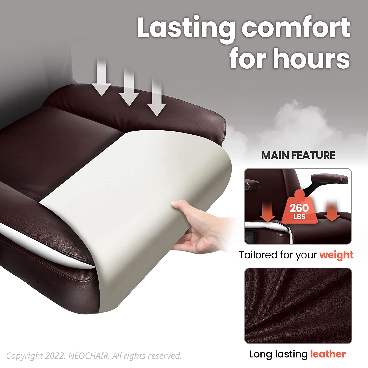 Adjustable Brown Office Chair with Ergonomic Support-1