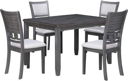Gia 5-Piece Dining Set with 1 Table and 4 Chairs-1