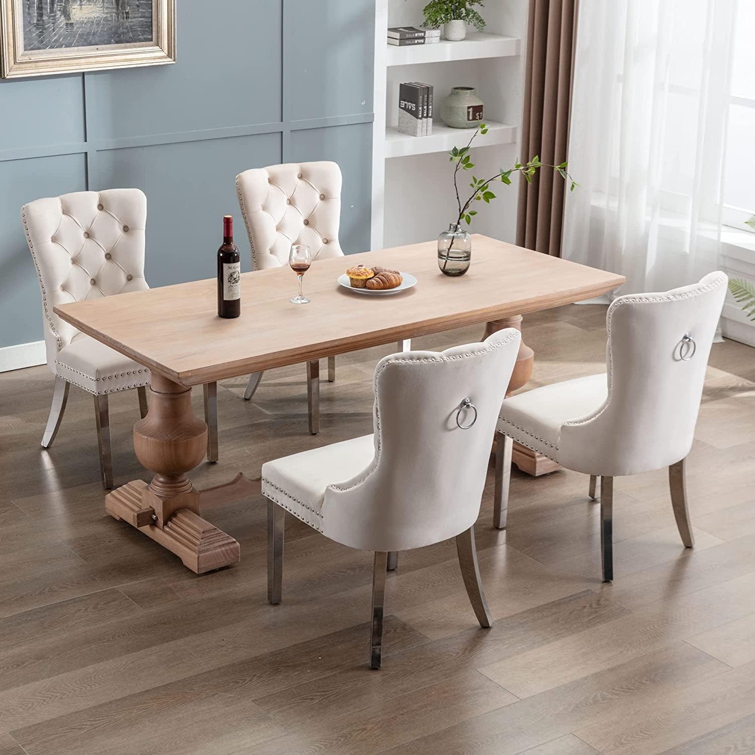 Velvet Dining Chairs Set of 4-0