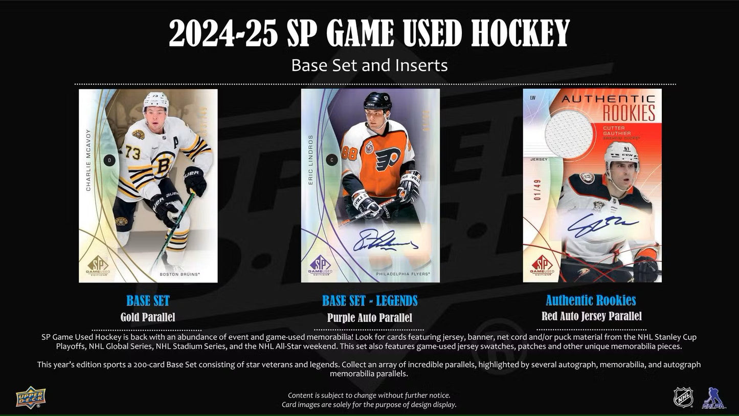 2024-25 Upper Deck SP Game Used Hockey Hobby Box