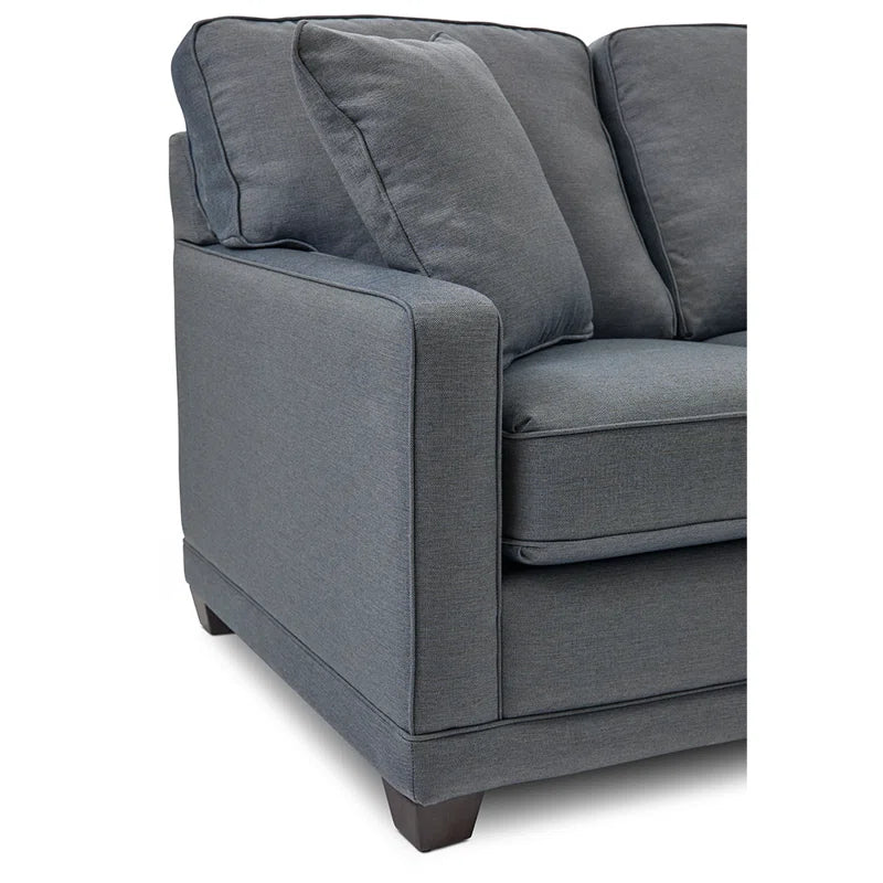 Sleek Stationary Sofa With Track Arms Timeless Design-4