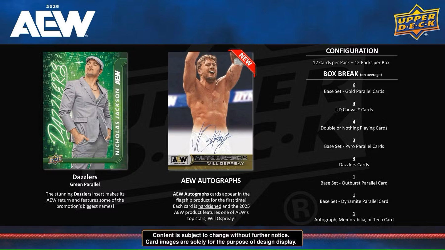 2025 Upper Deck AEW All Elite Wrestling Hobby Box