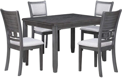 Gia 5-Piece Dining Set with 1 Table and 4 Chairs-2