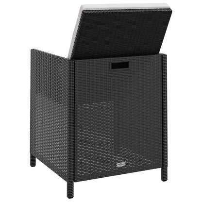 vidaXL Patio Furniture Set Outdoor Table and Chair Set 9 Piece Poly Rattan-1