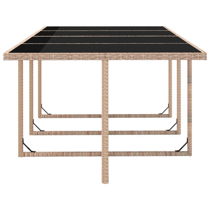vidaXL 13 Piece Patio Dining Set with Cushions Poly Rattan Beige-4
