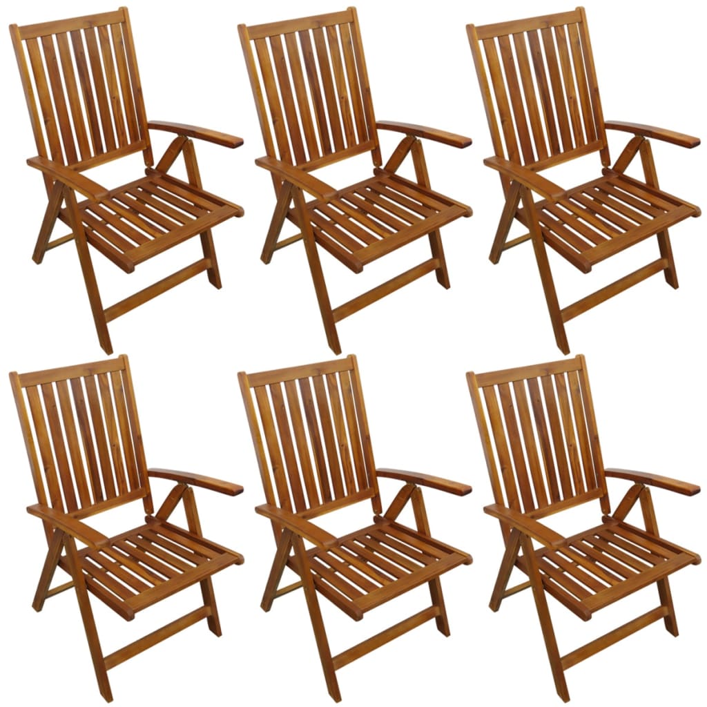 vidaXL 7 Piece Patio Dining Set Solid Acacia Wood-1