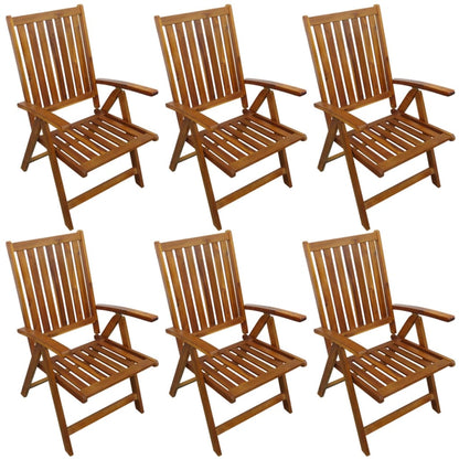 vidaXL 7 Piece Patio Dining Set Solid Acacia Wood-1
