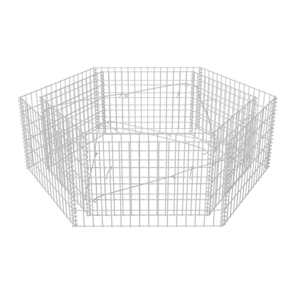 vidaXL Raised Garden Bed Raised Flower Bed Gabion Basket Galvanized Steel-1