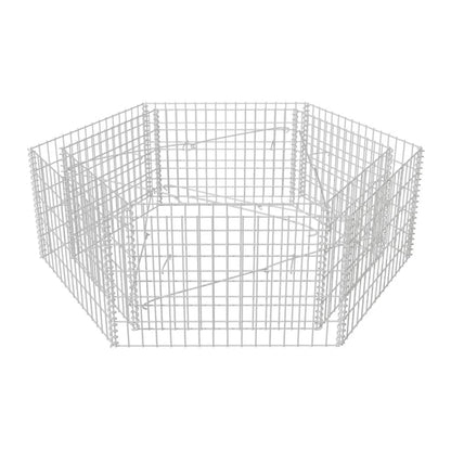 vidaXL Raised Garden Bed Raised Flower Bed Gabion Basket Galvanized Steel-1
