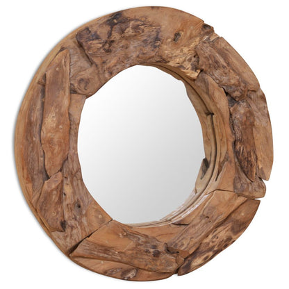 vidaXL Decorative Mirror Wall Mirror Vanity Framed Mirror Solid Teak Wood-4
