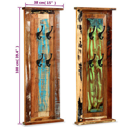 vidaXL Coat Racks 2 pcs Solid Reclaimed Wood 15"x39.4"-0