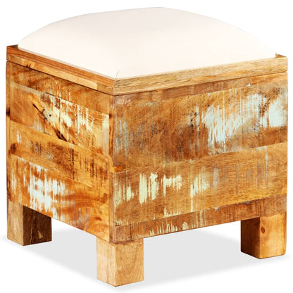 vidaXL Storage Bench Solid Reclaimed Wood 15.7"x15.7"x17.7"-4