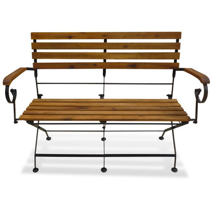 vidaXL Folding Patio Bench 44.1" Solid Wood Acacia-0
