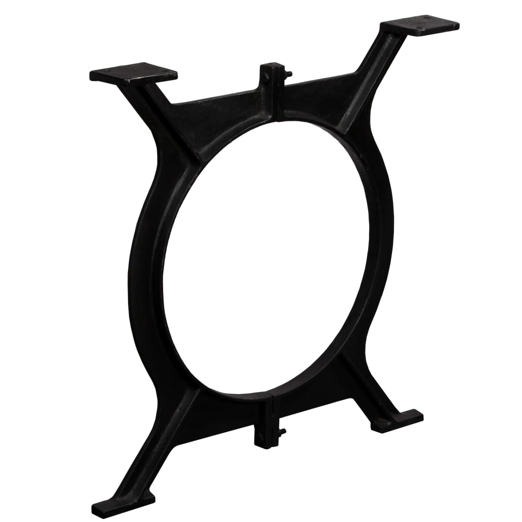 vidaXL Dining Table Legs 2 pcs O-Frame Cast Iron-3