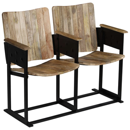 vidaXL 2-Seater Bench Solid Mango Wood and Steel-0