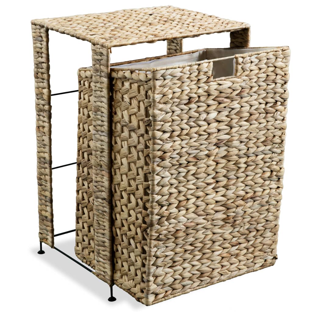 vidaXL Laundry Basket 17.3"x13.4"x25.2" Water Hyacinth-3
