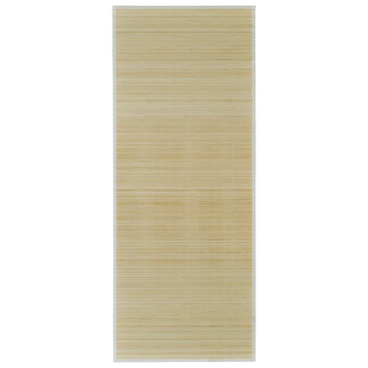 vidaXL Bamboo Rug Runner with Non-slip PVC Backing Floor Carpet Rectangular-0