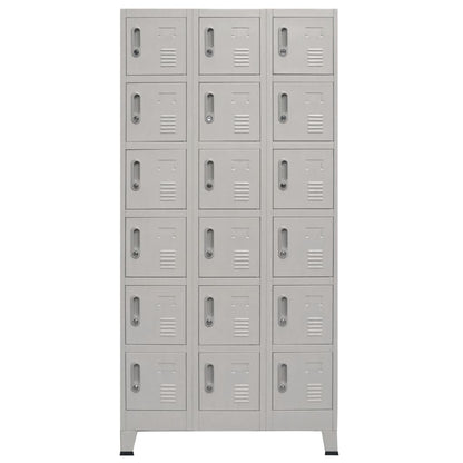 vidaXL Locker Cabinet with 18 Compartments Metal 35.4"x15.7"x70.9"-2