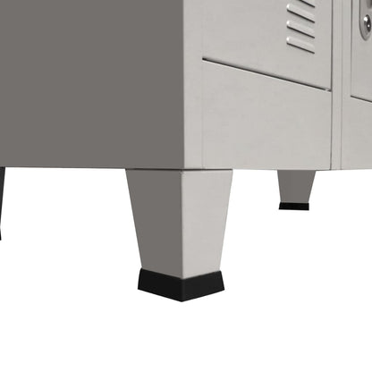 vidaXL Locker Cabinet with 18 Compartments Metal 35.4"x15.7"x70.9"-4