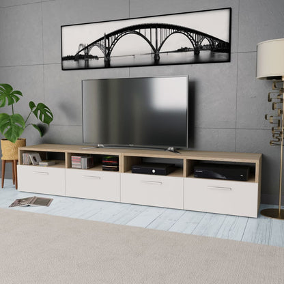 vidaXL TV Stand TV Console Sideboard TV Unit Media Unit 2 Pcs Engineered Wood-7