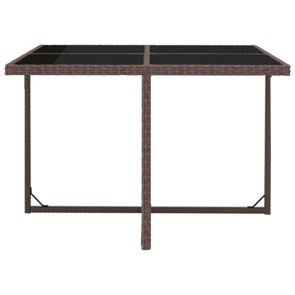 vidaXL Patio Dining Set 5 Piece Dining Table Set with Chairs Poly Rattan Black-3