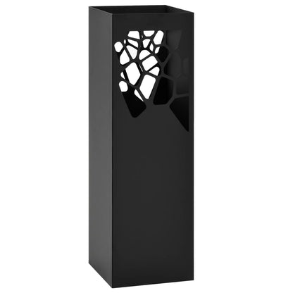 vidaXL Umbrella Stand Stones Steel Black-0