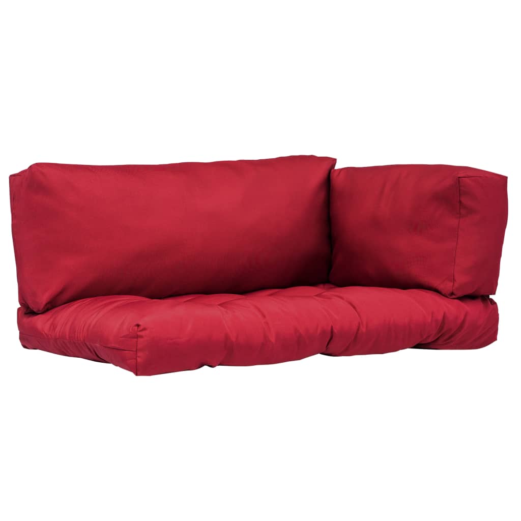 vidaXL Pallet Cushions 3 pcs Red Fabric-1