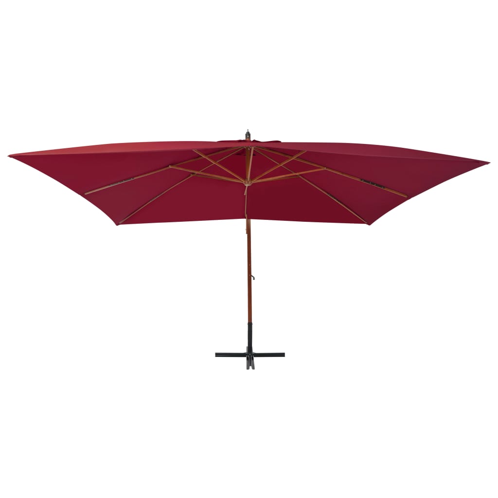 vidaXL Cantilever Umbrella Parasol Garden Outdoor Umbrella with Pully System-0