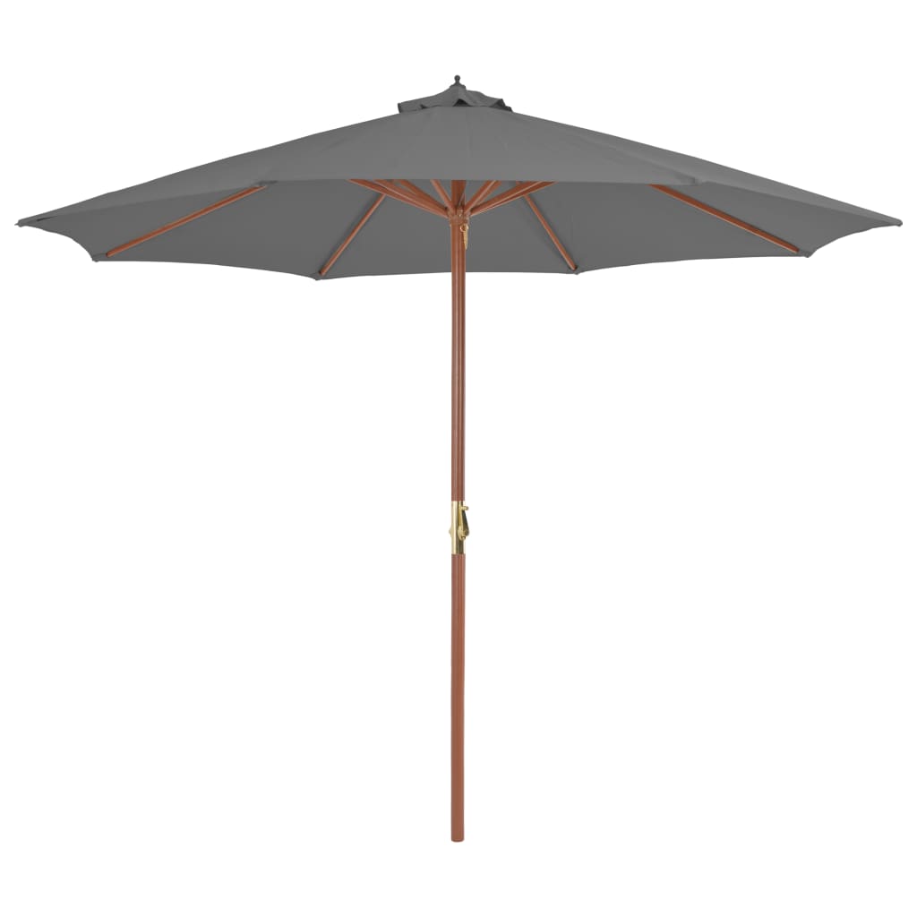 vidaXL Outdoor Umbrella Parasol with Crank Handle Patio Sunshade Sun Shelter-1