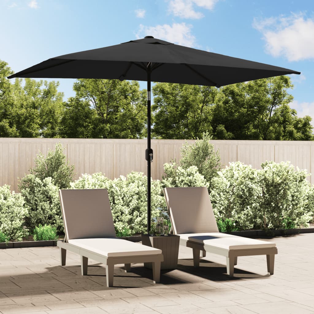 vidaXL Outdoor Umbrella Parasol Patio Sunshade Tilting System Sun Shelter-6