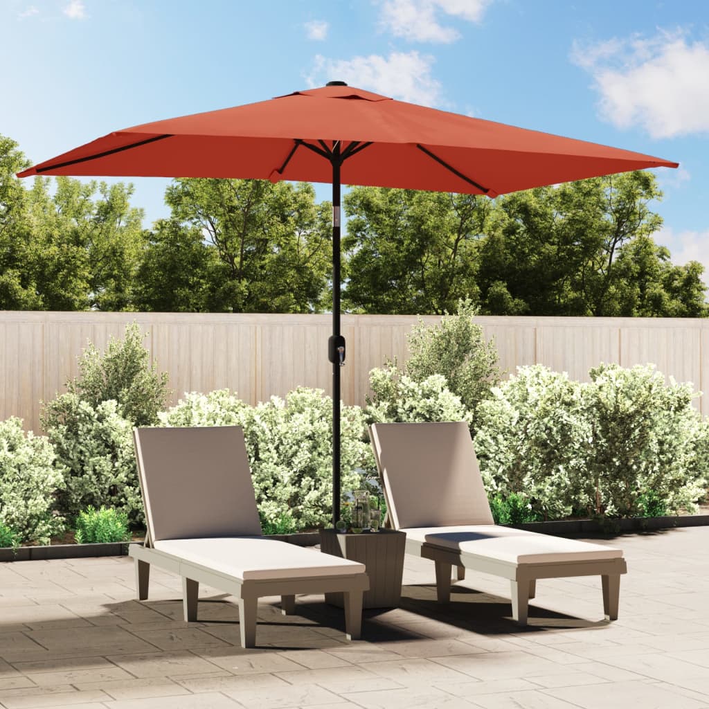 vidaXL Outdoor Umbrella Parasol Patio Sunshade Tilting System Sun Shelter-9