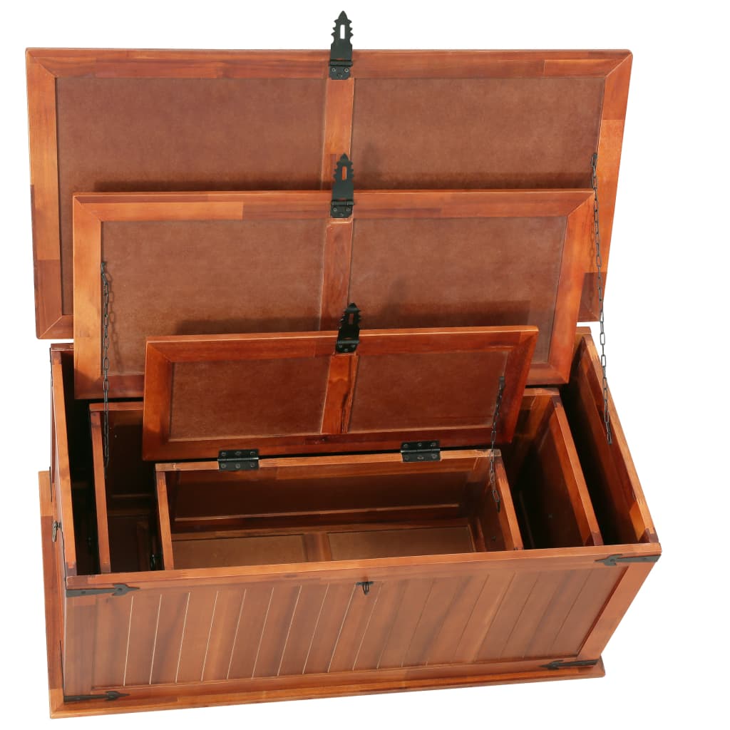 vidaXL Storage Chests 3 pcs Solid Acacia Wood-3