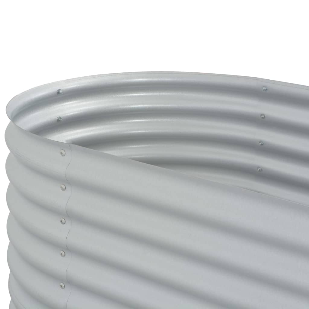 vidaXL Raised Garden Bed Raised Flower Bed Raised Garden Box Galvanized Steel-3