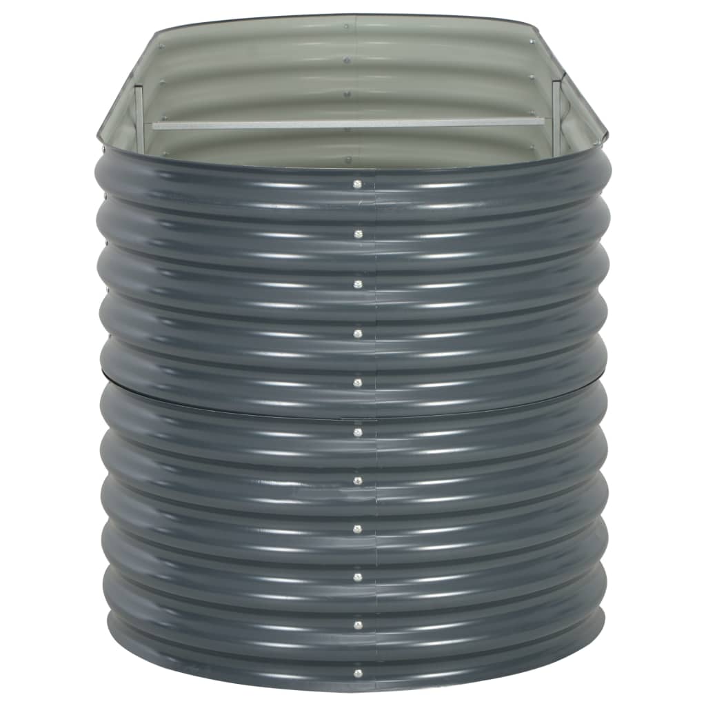 vidaXL Raised Garden Bed Raised Flower Bed Raised Garden Box Galvanized Steel-1